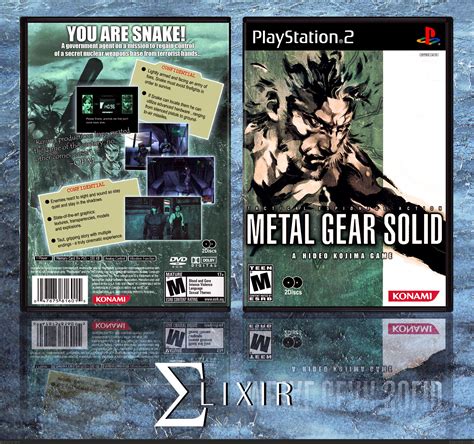 metal gear solid box cover code|metal gear solid official art.